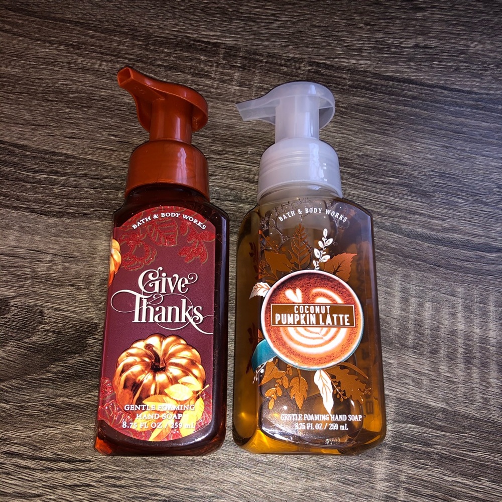 TWO bath and body works hand soaps